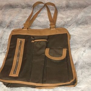 Vintage Zipper TOTE BAG CARRY ON Umbrella Holder